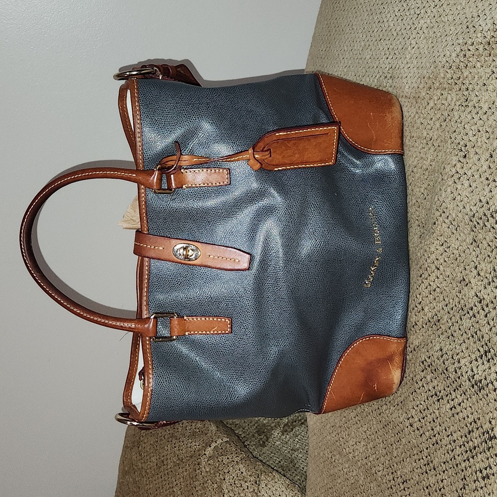 Dooney & Bourke Blue and Brown Tote